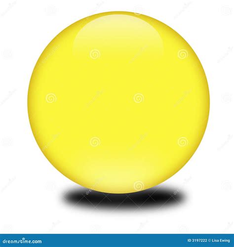 3d Yellow Colored Sphere Stock Photography Image 3197222