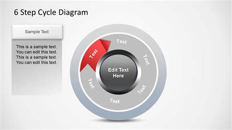 6 Step Cycle Process Diagram For Powerpoint And Slides