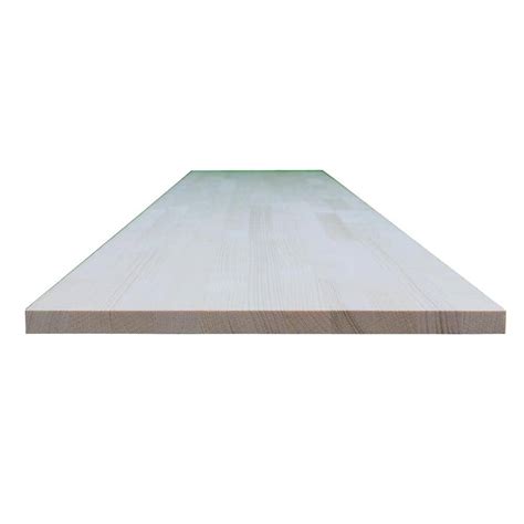 5/8 in. x 16 in. x 4 ft. Natural Wood Shelving Board White Spruce ...