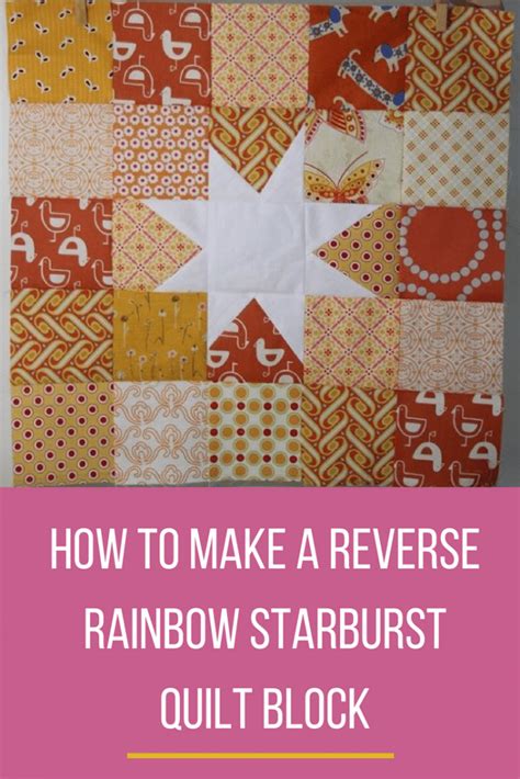 Reverse Rainbow Starburst Block A Tutorial