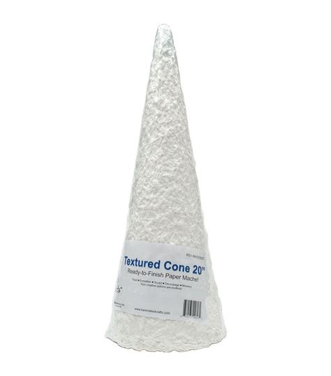 Bare Naked Crafts Paper Mache Textured Cone JoAnn Jo Ann Paper Mache Paper Crafts Paper
