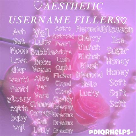 Aesthetic Usernames Aesthetic Usernames Soft Pink Theme Aesthetic