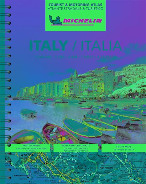 Italy Tourist And Motoring Atlas A4 Spiral Tourist Motoring