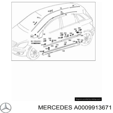 A0009913671 Mercedes клипса порога