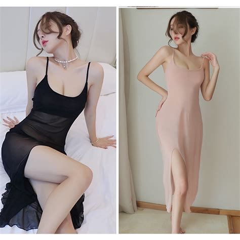 Jual LINGERIE SEXY GAUN MIDI BAJU TIDUR WANITA TRANSPARAN Shopee Indonesia