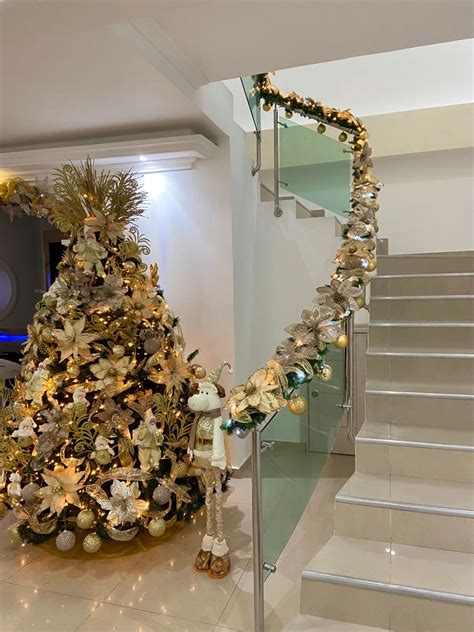 Gold christmas garland – Artofit