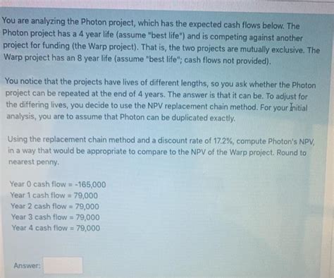 Solved You Are Analyzing The Photon Project Which Has The Chegg