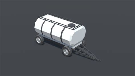 3d Model Water Tank Trailer Lowpoly Vr Ar Low Poly Cgtrader