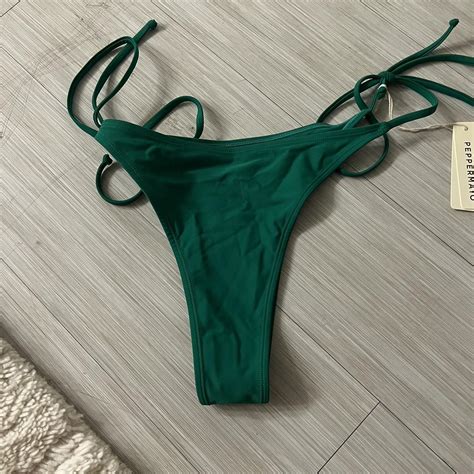 Peppermayo Women S Green Bikini And Tankini Bottoms Depop