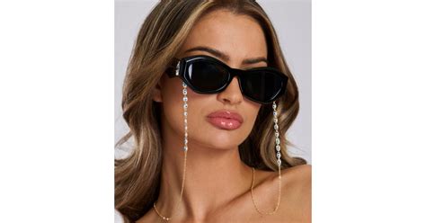 South Beach Gold Evil Eye Sunglasses Chain New Look