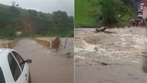 Ponte que liga Brejões a Amargosa é bloqueada e moradores ficam ilhados