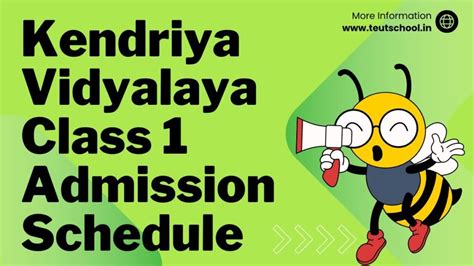 Kvs Class 1 Admission Schedule 2024 25 Pdf Teut School