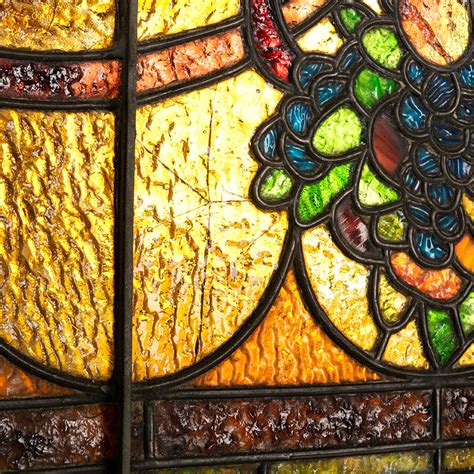 Salvaged Antique Stained Glass Window