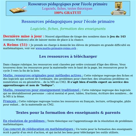 Ressources pédagogiques originales et gratuites pour l école primaire