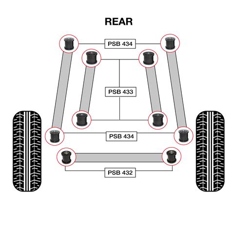 X Toyota Runner Rear Lateral Arm Upper Lower Arm Bushing