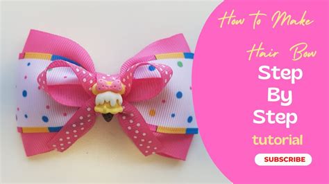 How To Make Hair Bow🎀🎀🎀step By Step Tutorial 🎀🎀🎀diy Hair Bow Youtube