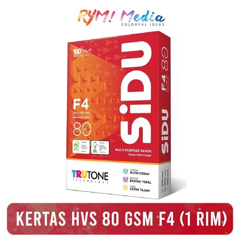 Jual Kertas Hvs Gsm F Rim Kertas Fotocopy Print Folio Putih