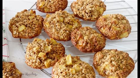 Ricas galletas de avena y manzana con muy bajo índice glicémico para la