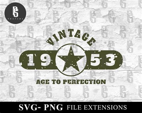 Vintage 1953 Svg 68th Birthday Svg 1953 Birthday Svg Etsy