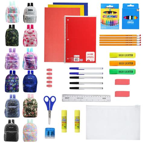 Printed 17 Wholesale Backpacks And Bulk School Supply Kits 12 Of Each