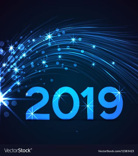 Happy New Year 2019 Royalty Free Vector Image Vectorstock