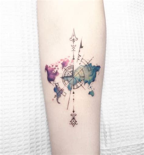 65 Ideas For A Beautiful And Meaningful Compass Tattoo