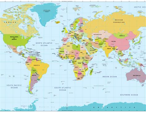 World Map With Countries and Capitals | PDF