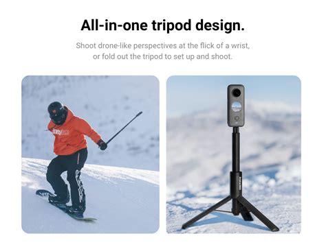 Insta360 2 In 1 Invisible Selfie Stick Tripod For One X4 X3 X2 One