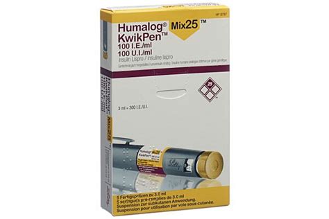 Commander Humalog Mix 25 KwikPen Insuline susp inj 100 UI ml 5 ser pré