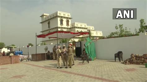 Ani On Twitter Mansa Punjab Security Tightened Outside The Residence Of The Late Singer And