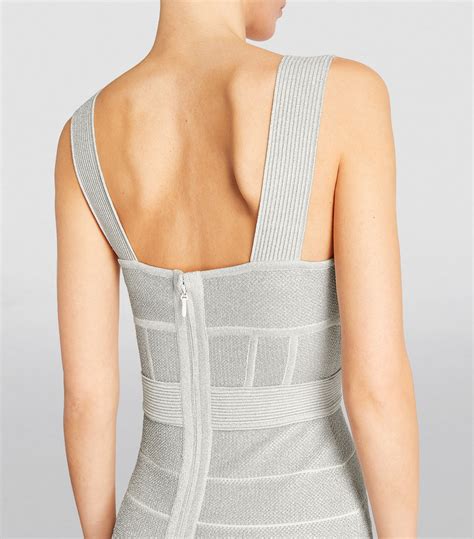 Womens Herv L Ger Silver Bandage Maxi Dress Harrods Uk