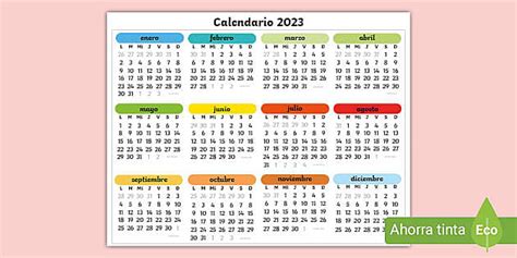 Calendario 2023 Teacher Made Twinkl