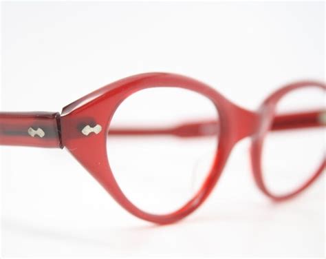 Beautiful Red Vintage Cat Eye Glasses Retro - Etsy