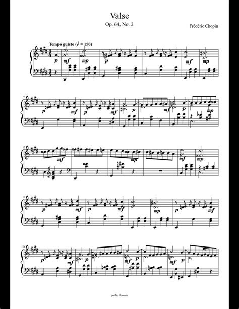 Chopinvalseop64no2 Sheet Music For Piano Download Free In Pdf Or Midi