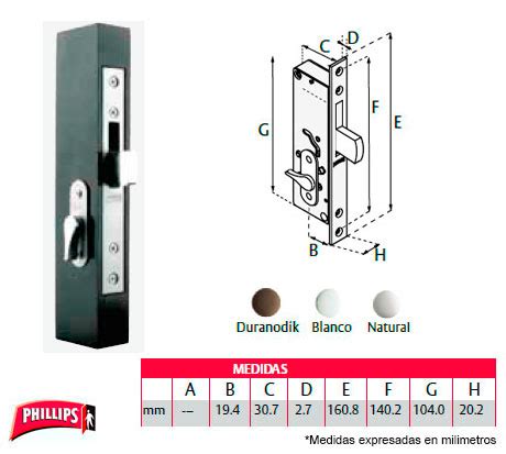 CERRADURA PHILLIPS 430 Herrajes Bralle