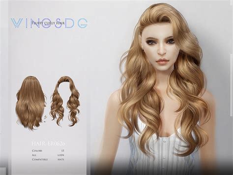 Fluffy Curly Hair Er0626 The Sims 4 Catalog