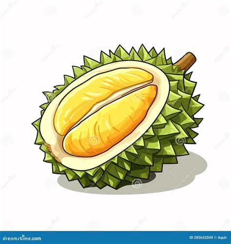 Durian Hand-drawn Illustration. Durian. Vector Doodle Style Cartoon ...