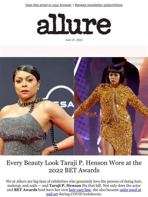 Allure Beauty Box All Of Taraji P Hensons Beauty Looks From The 2022