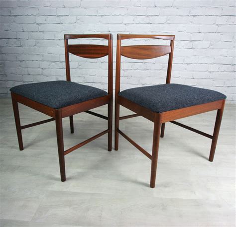 6 Vintage 1970s Mcintosh Teak Dining Chairs Mustard Vintage