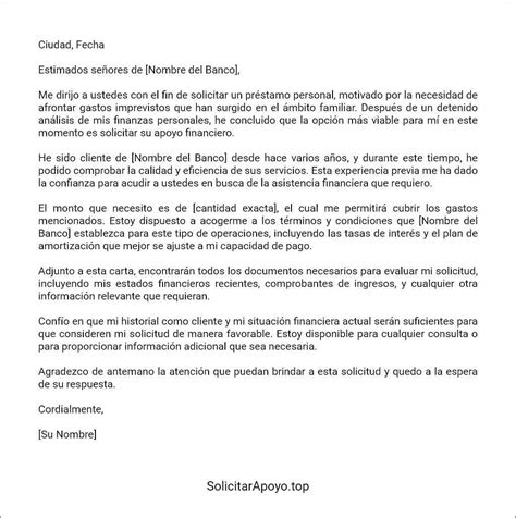 Cómo Elaborar Una Carta Para Solicitar Un Prestamo Personal