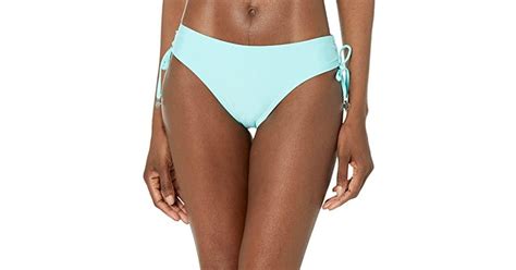 Dkny Standard Mid Rise Full Coverage Bikini Bottom Bathing Suit In Blue