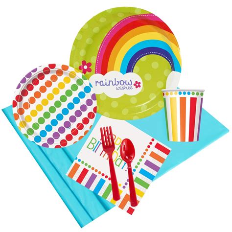 Rainbow Party Pack For 8 Thepartyworks