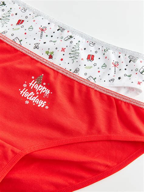 LC WAIKIKI Christmas Themed Bikini Knickers Pack W EH Z HMW W EH Z HMW LC Waikiki