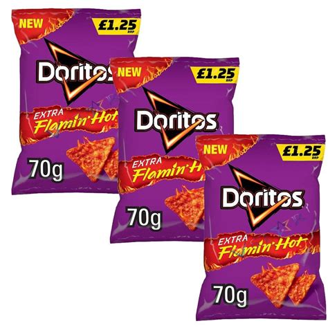 Walkers New Extra Flamin Hot Snacks Extra Hot Xtra Spicy Crisps Multipacks Pm Pack Of