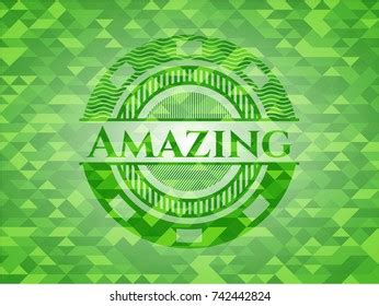 Amazing Green Emblem Mosaic Background Stock Vector Royalty Free