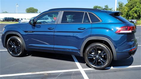 2023 Vw Atlas Sel R Line Black 4motion In Tourmaline Blue Metallic 360