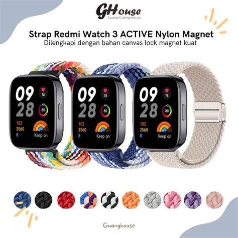 Jual Strap Redmi Watch Active Silikon Magnetic Lock Tali Jam Redmi