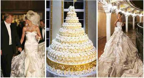 Pictures and Cost of Melania Trump’s Wedding dress, Ring and Cake with Donald Trump