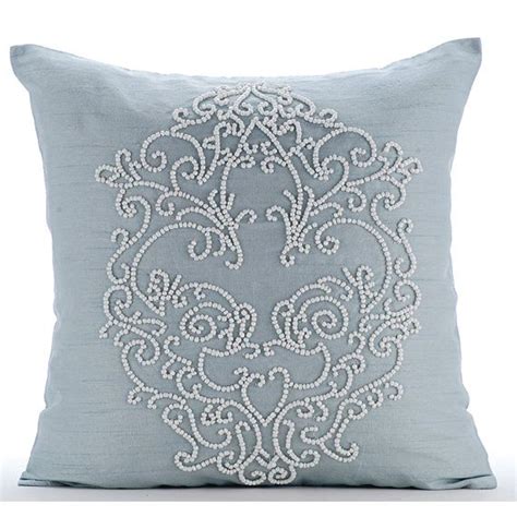 Light Blue Couches Light Blue Throw Pillows Couch Accent Pillows Silk Throw Pillows Blue