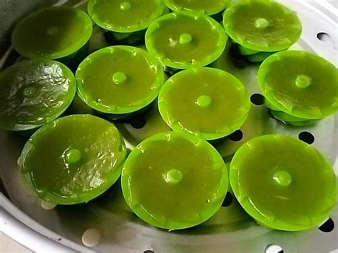 Cara Buat Kuih Kaswi Pandan Yang Sedap Lembut Bergedik Guna Cawan